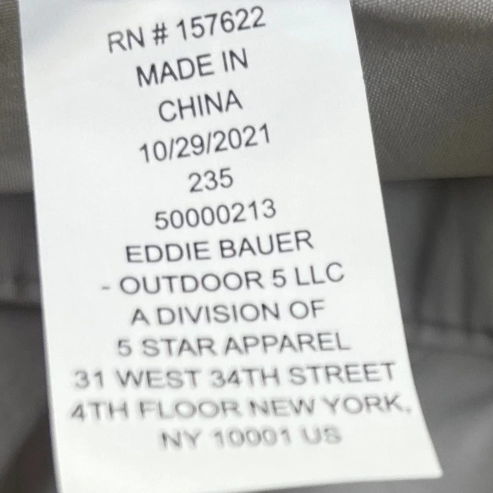 Eddie Bauer Mens Outdoor Cargo Shorts Gray EM41SH319 Size 42 Nylon Spandex‎